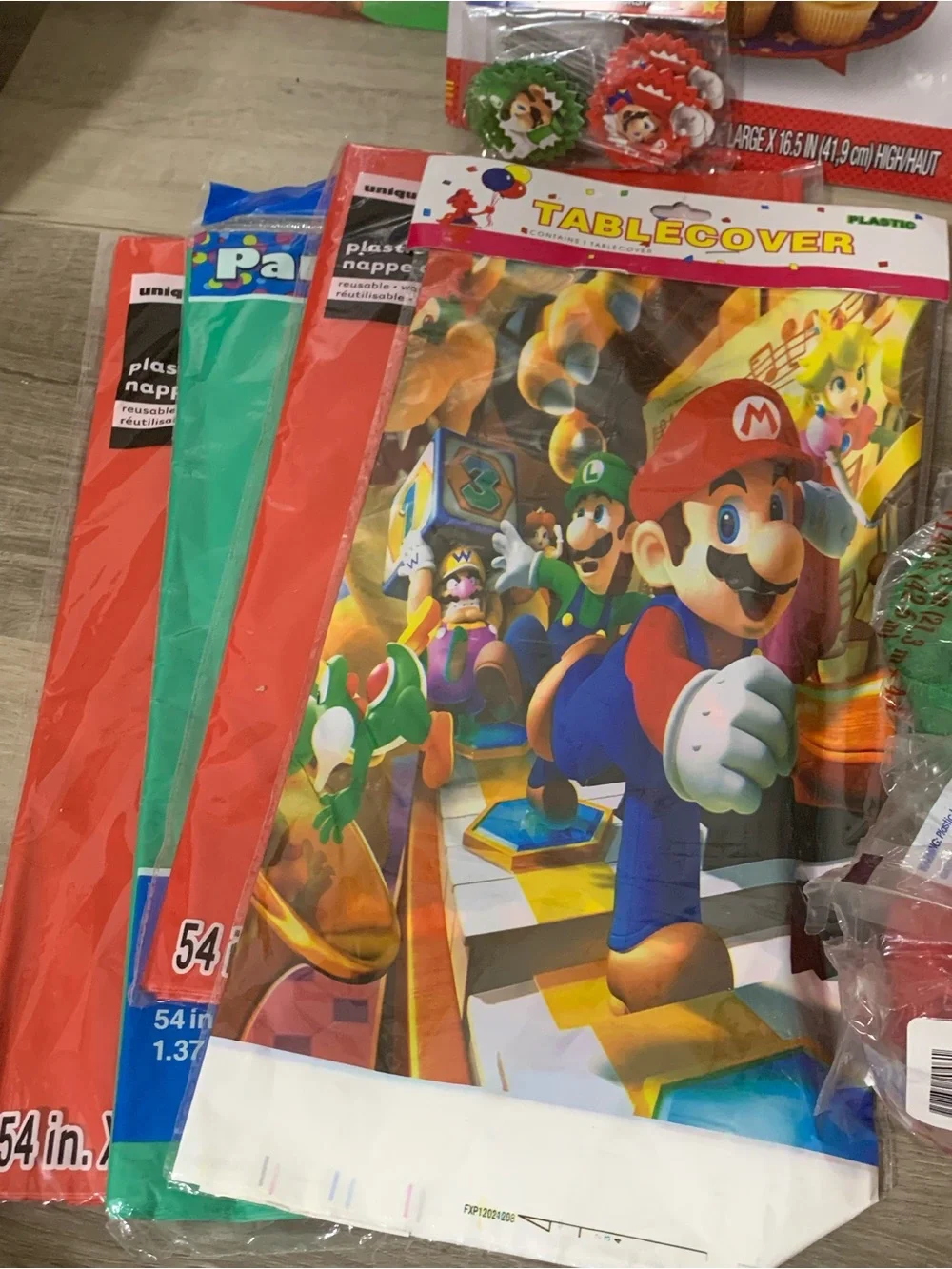 Nintendo Super Mario Multicolor Party Decorations Set - Red Blue Yellow Green